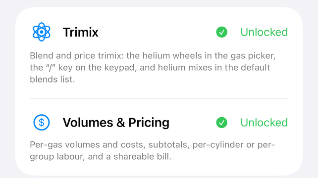 Settings → Features